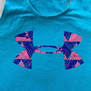 Girls blue Under Armour tank top